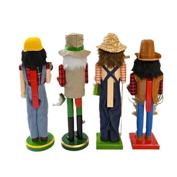 Farmer Nutcracker Western Green Tractor Figure Christmas Casual Home Decor New - Picture 5 of 8
